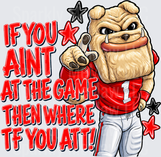 Bulldog Mascot Game Day Hype UV DTF Decal
