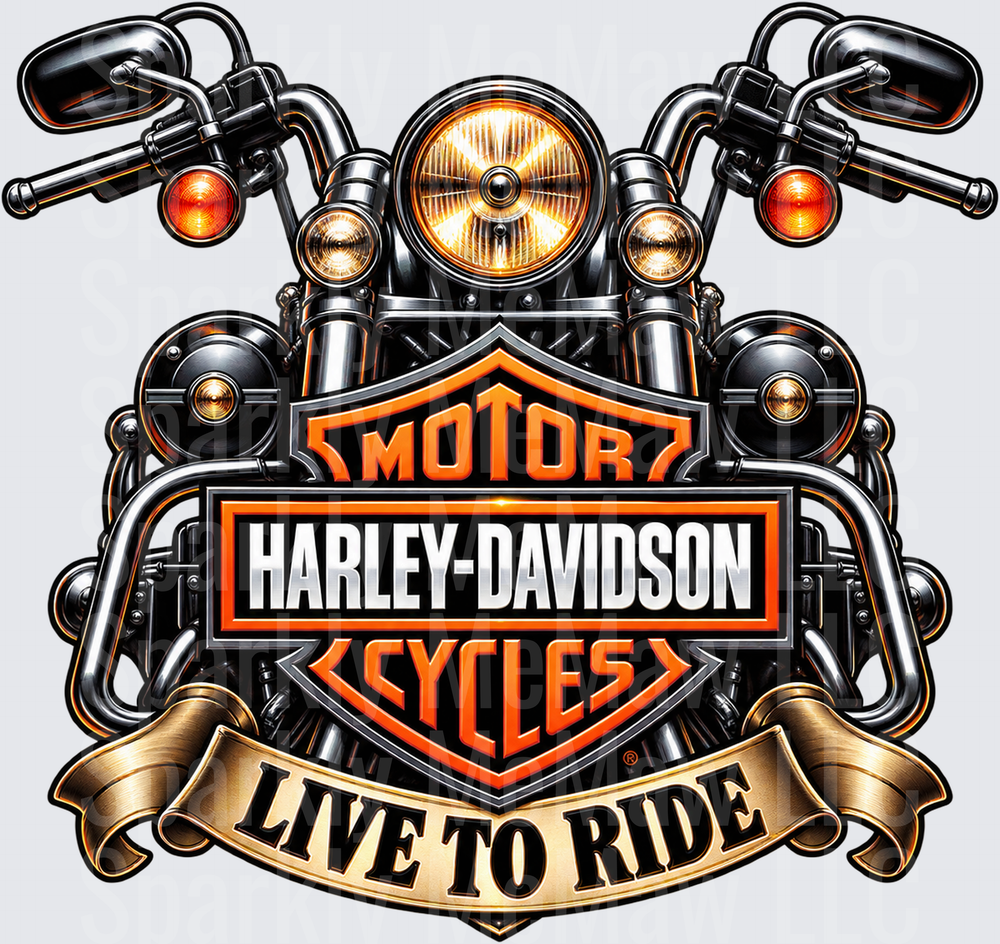 HD Live To Ride UV DTF Decal