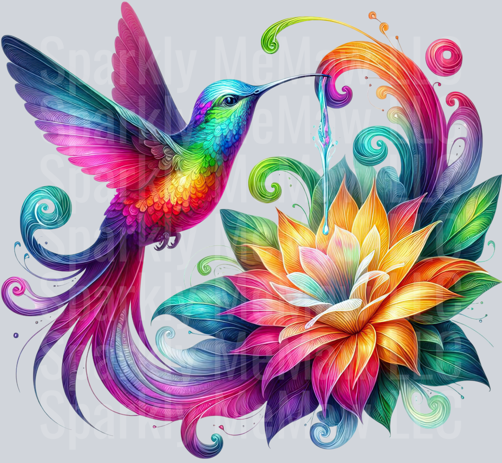 45 Hummingbird Clip Art UV DTF Decal