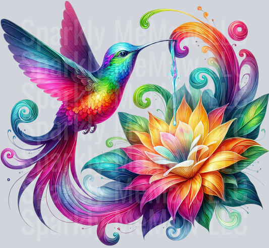 45 Hummingbird Clip Art UV DTF Decal
