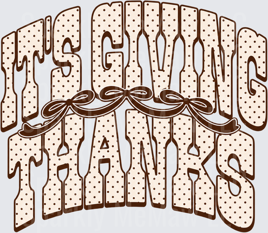 It's Giving Thanks UV DTF Decal