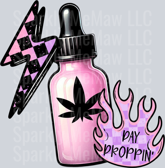 day droppin UV DTF Decal