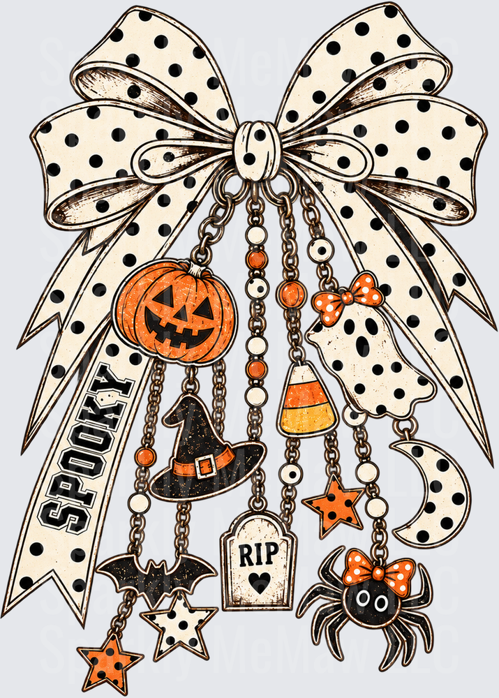 Spooky Bow Halloween Charms is a UV DTF Decal