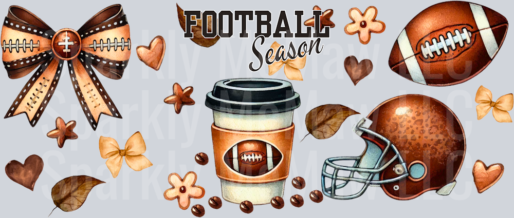 Football Season 16 oz UV DTF Wrap