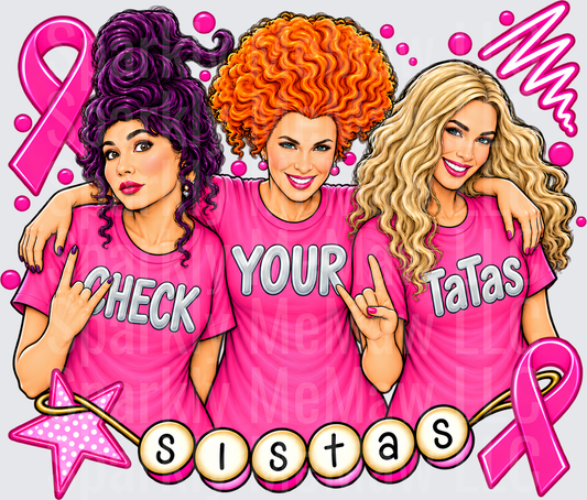 Check Your TaTas Sistas UV DTF Decal