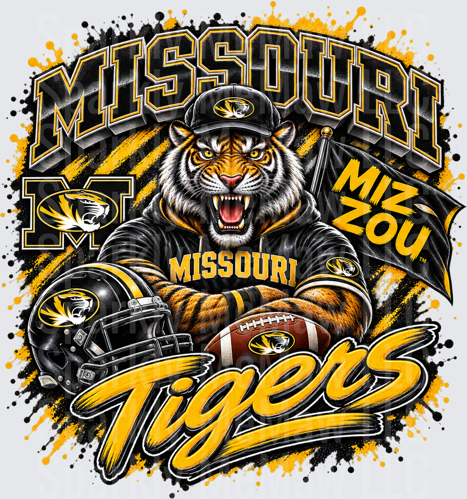 Missouri Tigers Mizzou Football Mascot is a UV DTF Decal