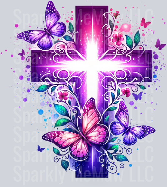 purple cross 1 Clip Art UV DTF Decal