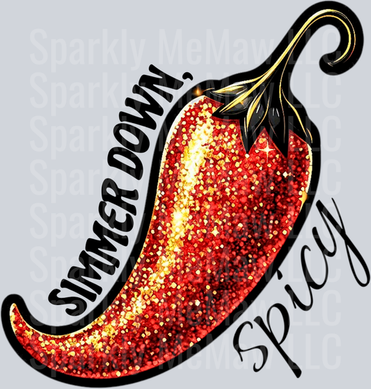 simmer down UV DTF Decal