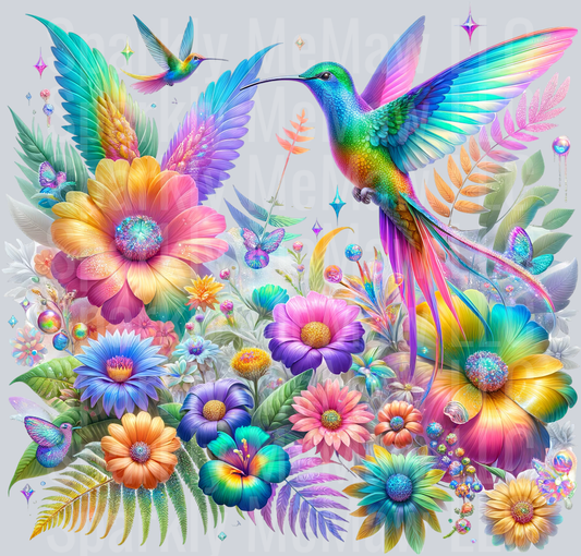 12 Hummingbird Clip Art UV DTF Decal