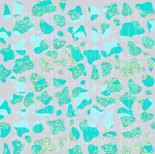 Teal Camo 02 10x10 UV DTF Sheet
