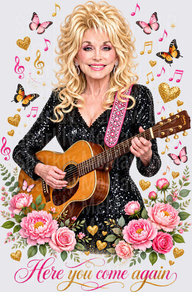 Dolly Parton Here You Come Again UV Decal Decal