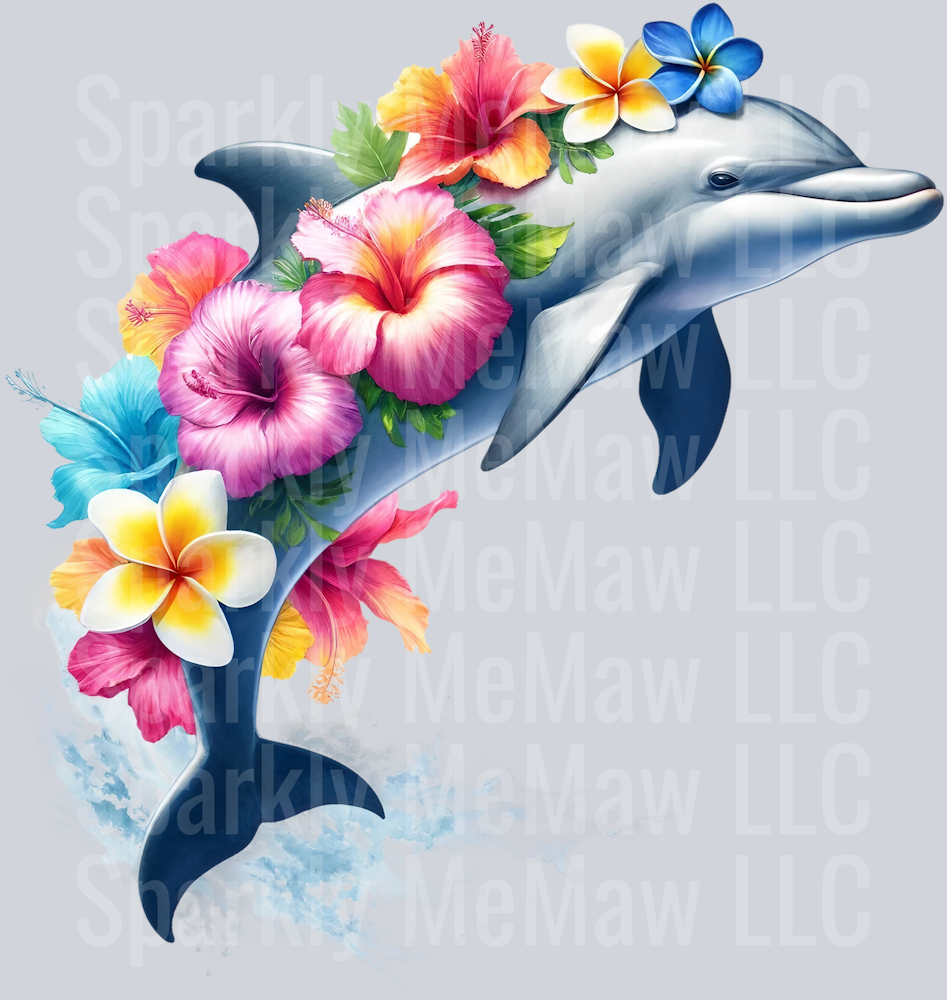 dolphin 4 Clip Art UV DTF Decal