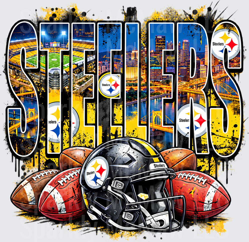 Pittsburgh Steelers Helmet City UV DTF Decal