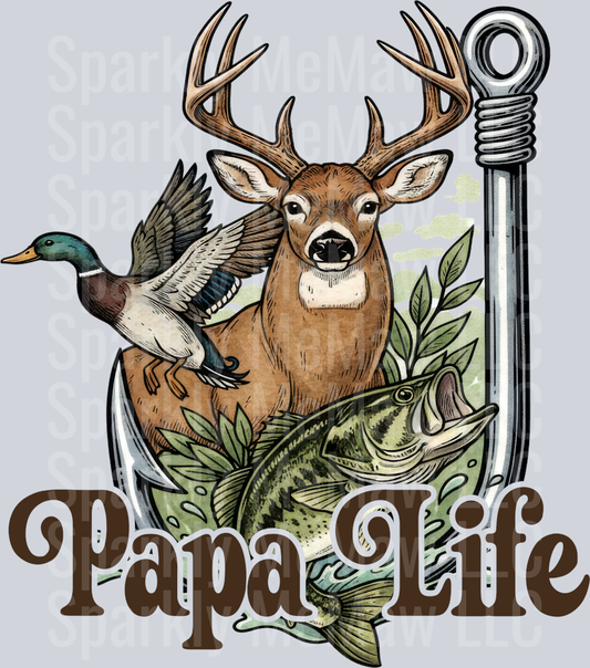 PAPA Hunt DTF Transfer (Fabrics)