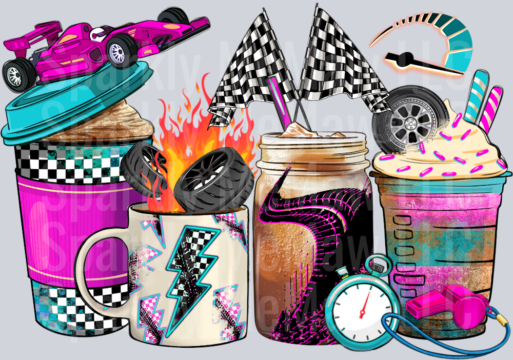 racing_Coffee_Cups DTF Transfer (Fabrics)