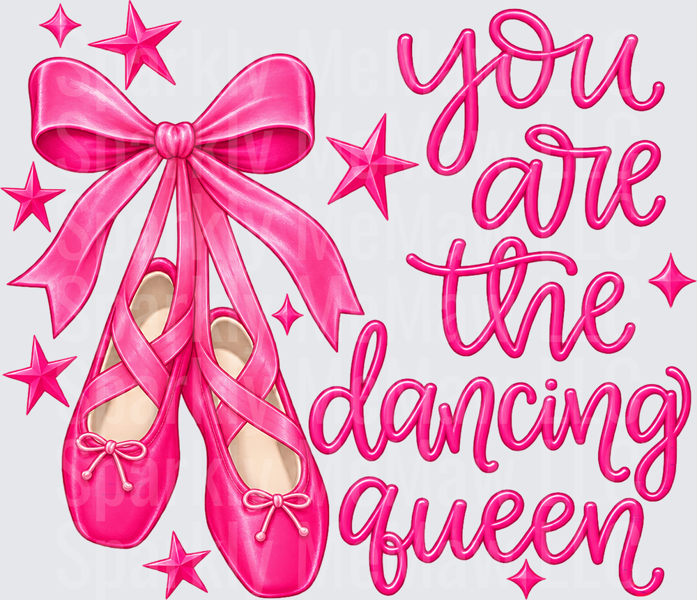 Pink Ballet Shoes You Are The Dancing Queen UV DTF Decal