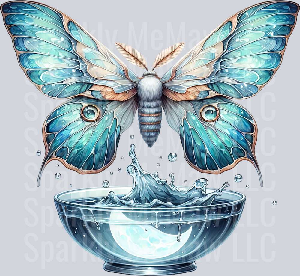 30 Nocturne Moth ClipArt Decal