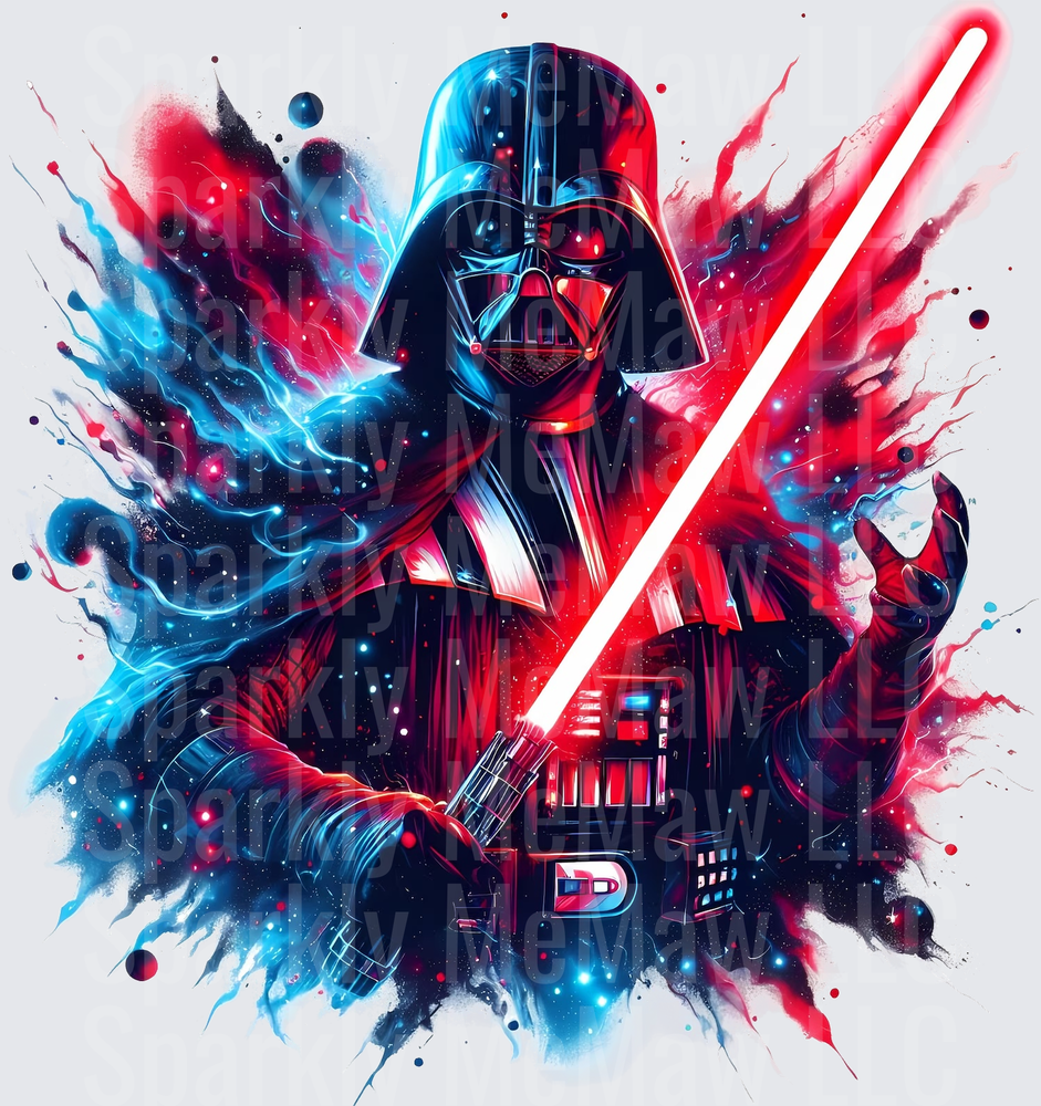 Darth Vader Red Lightsaber UV DTF Decal