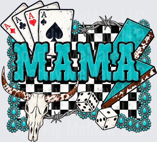 Mama Western Lucky DTF Transfer for Fabrics