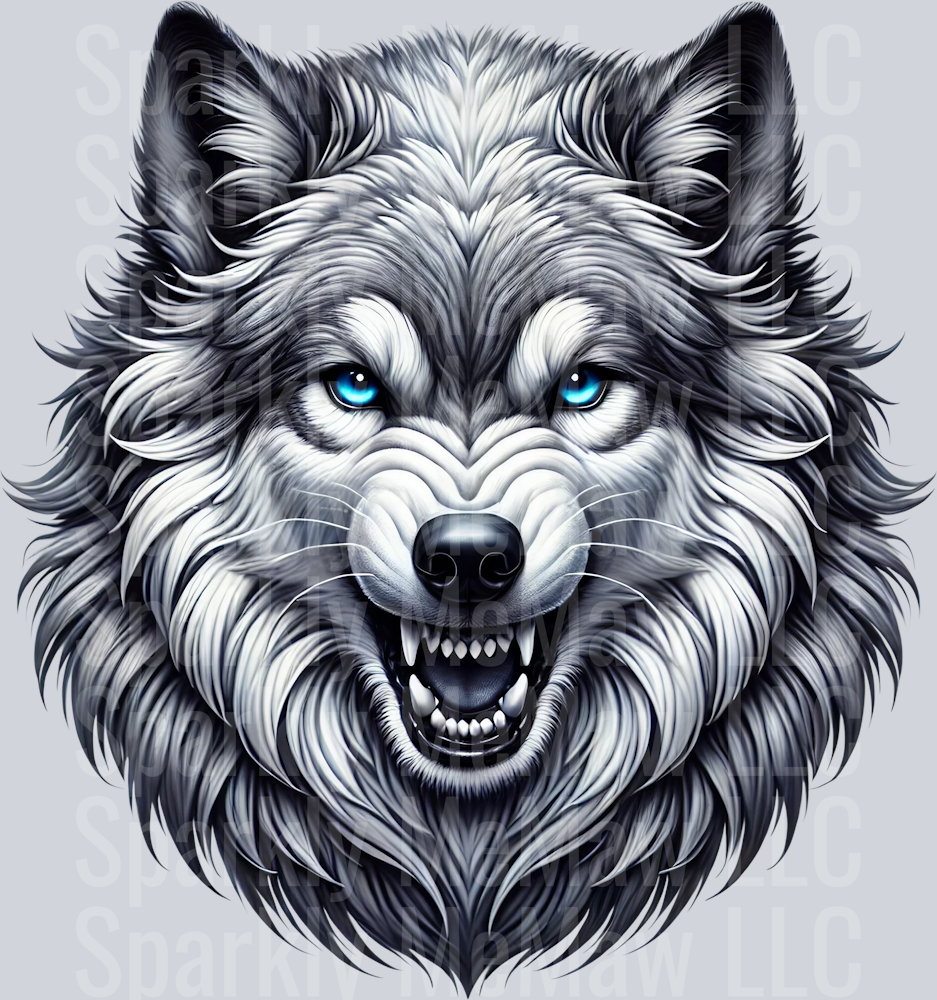 wolf 9 Clip Art UV DTF Decal