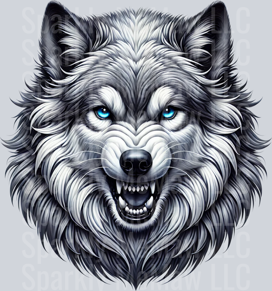 wolf 9 Clip Art UV DTF Decal