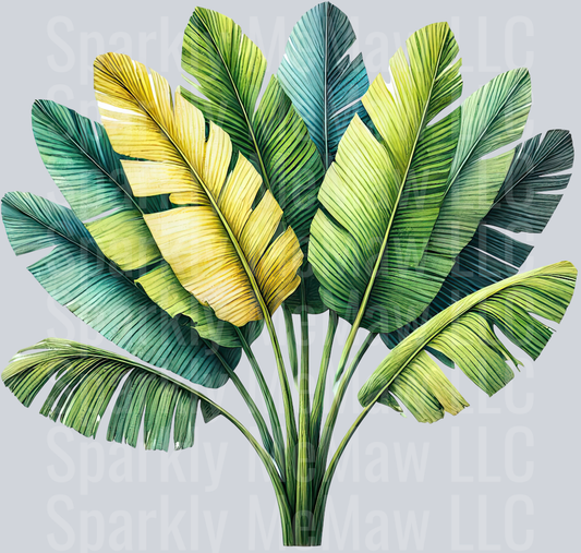 31 Tropical Leaves Clipart Decal