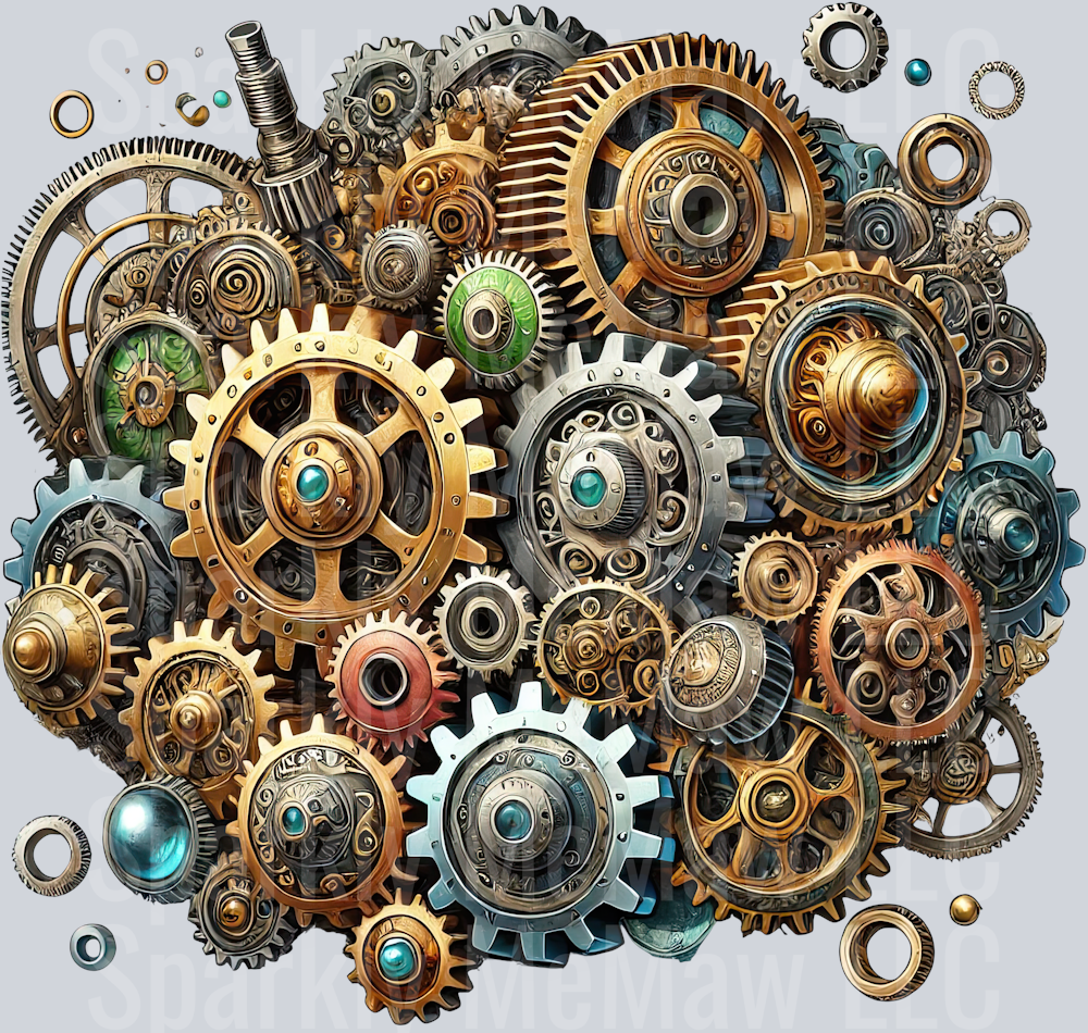 Steampunk Clip Art UV DTF Decal 29