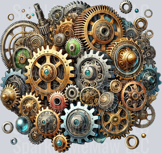 Steampunk Clip Art UV DTF Decal 29