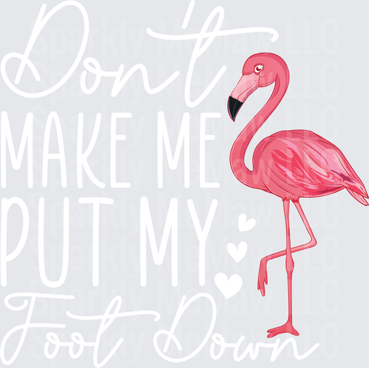 Pink Flamingo Standing on One Leg UV DTF Decal