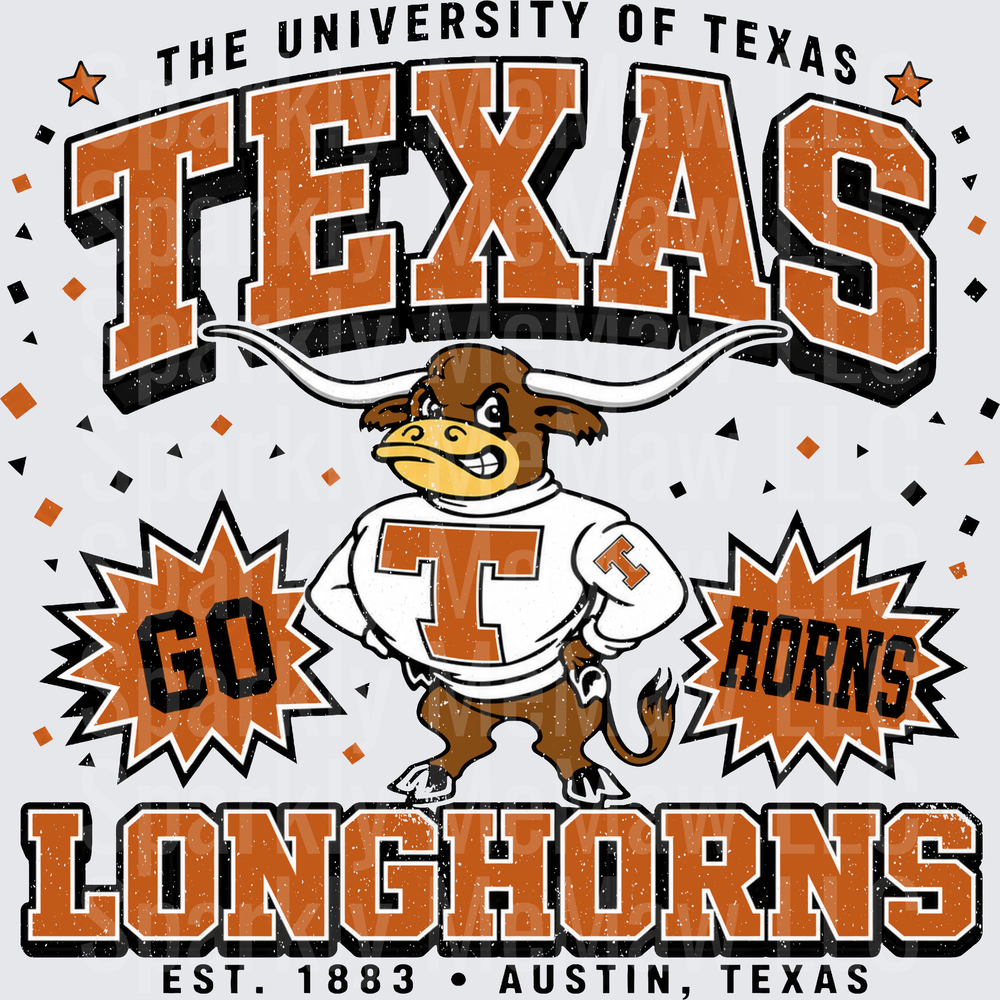 University of Texas Longhorns Mascot is a UV DTF Decal