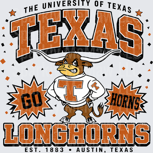 University of Texas Longhorns Mascot is a UV DTF Decal