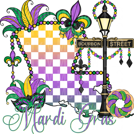 Mardi Gras DTF Transfer (Fabrics)