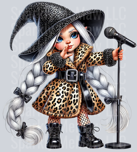 26 Leopard Print Gnome Girls Clipart Decal