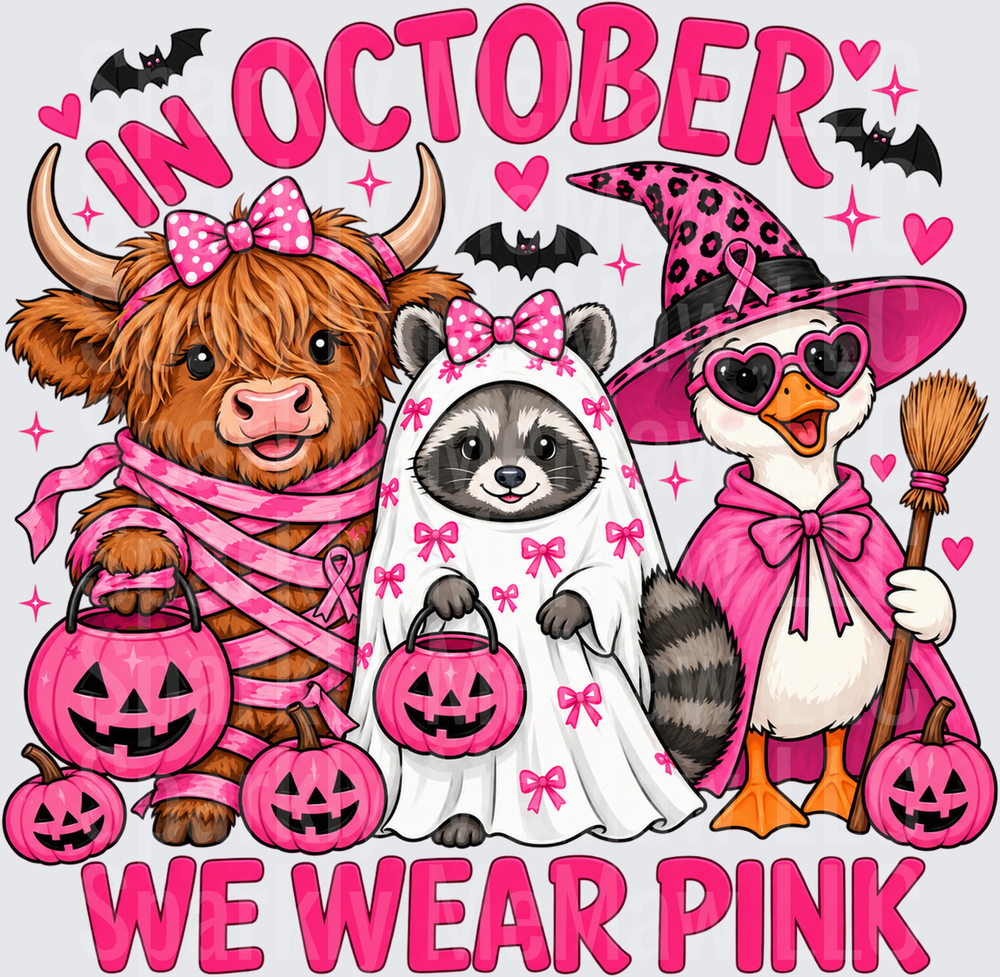 In October We Wear Pink UV DTF Decal