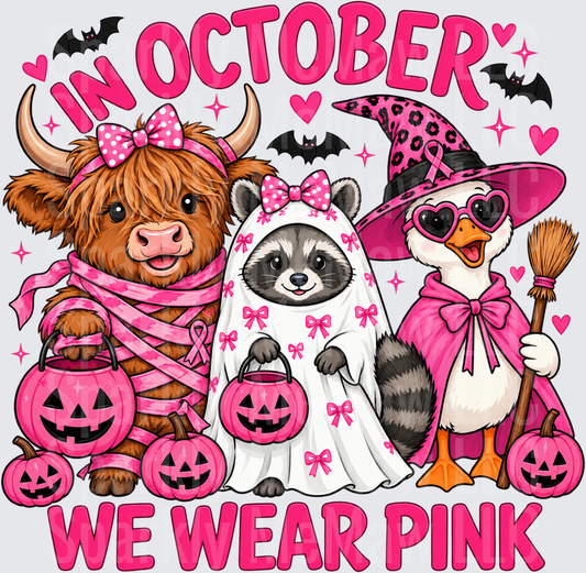 In October We Wear Pink UV DTF Decal