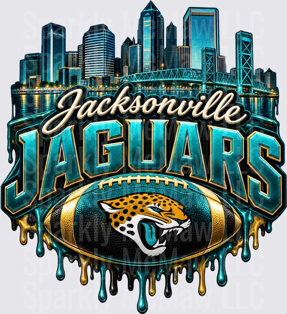 Jacksonville Jaguars Skyline UV DTF Decal