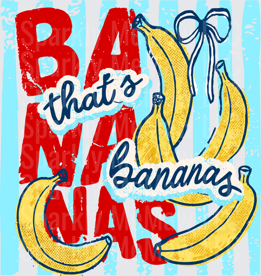 Bananas That's Bananas Funny Fruit Pun Typography Design