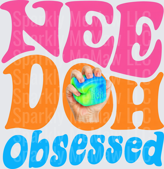 Nae Doh Obsessed Stress Ball Hand Squeeze UV DTF Decal