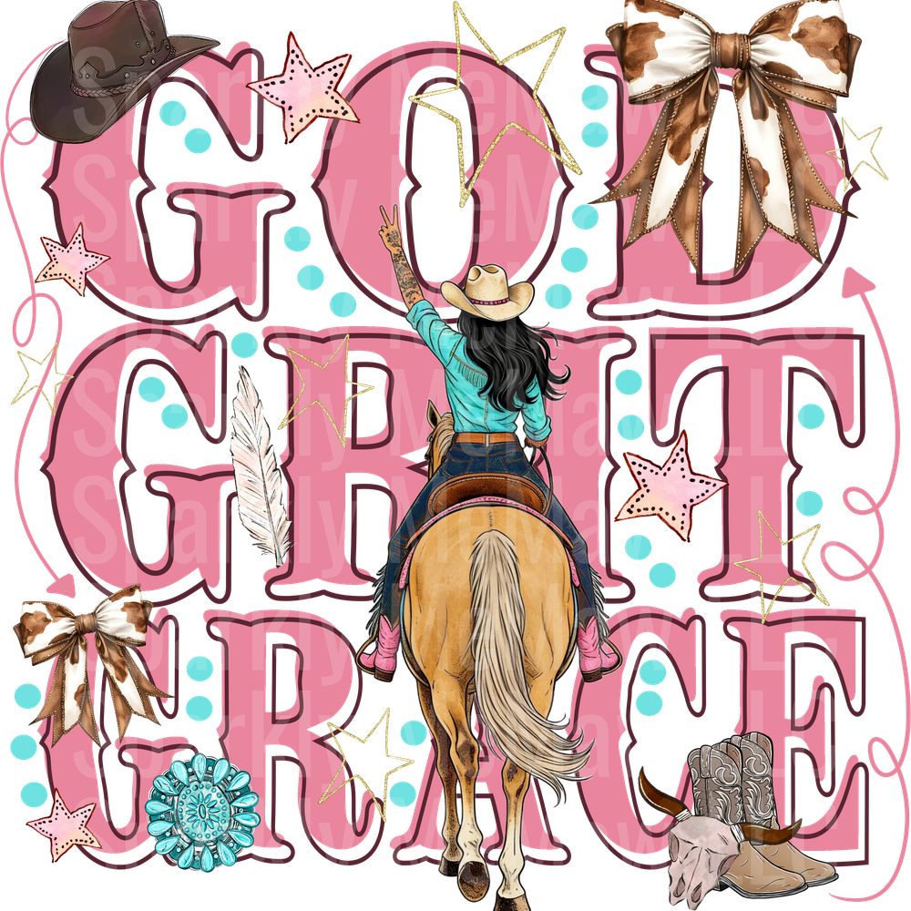 GOD GRIT GRACE 3 uv dtf decal