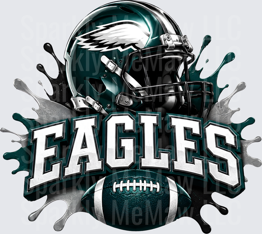 Philadelphia Eagles Helmet Splash UV DTF Decal