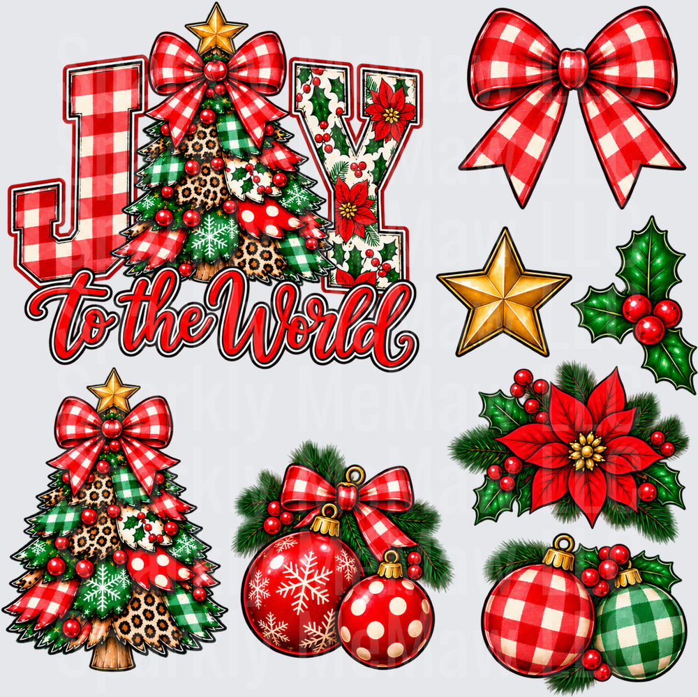 Joy to the World Christmas this is a 10 inch cut and stick UV Decal Sheet