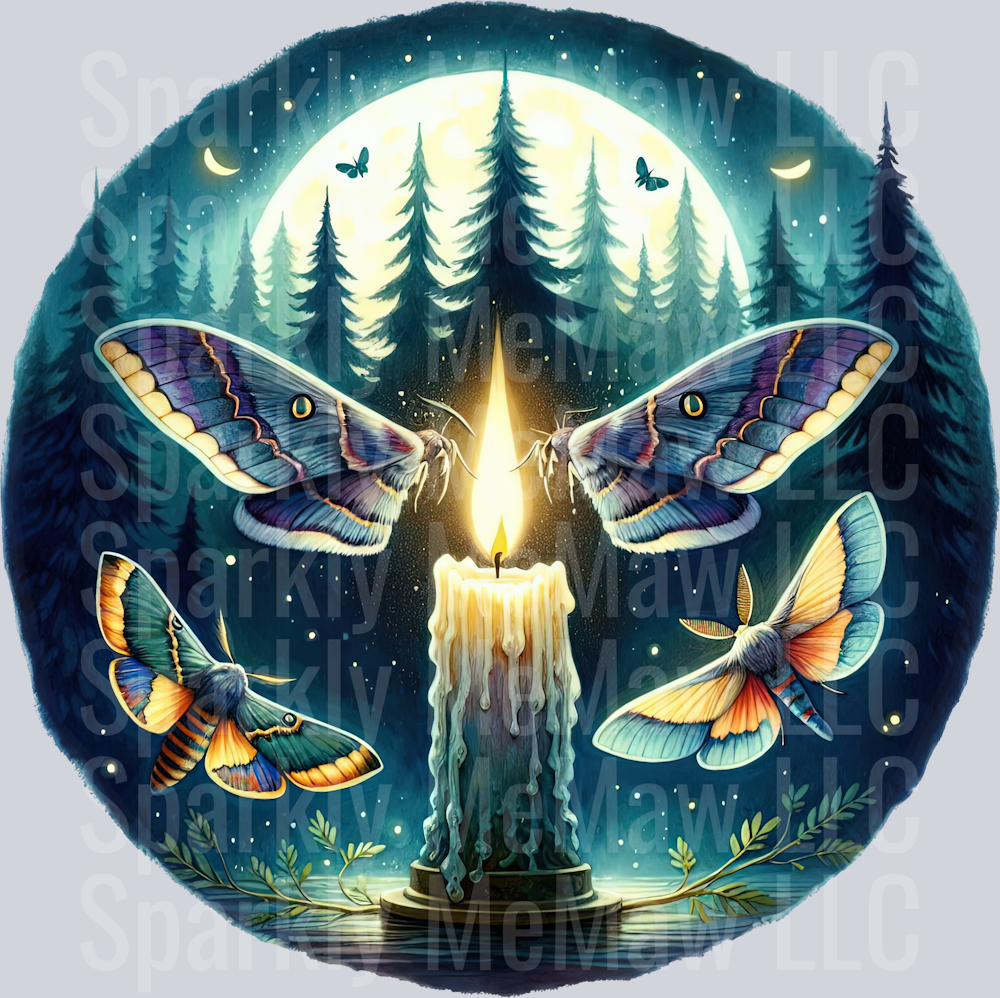28 Nocturne Moth ClipArt Decal