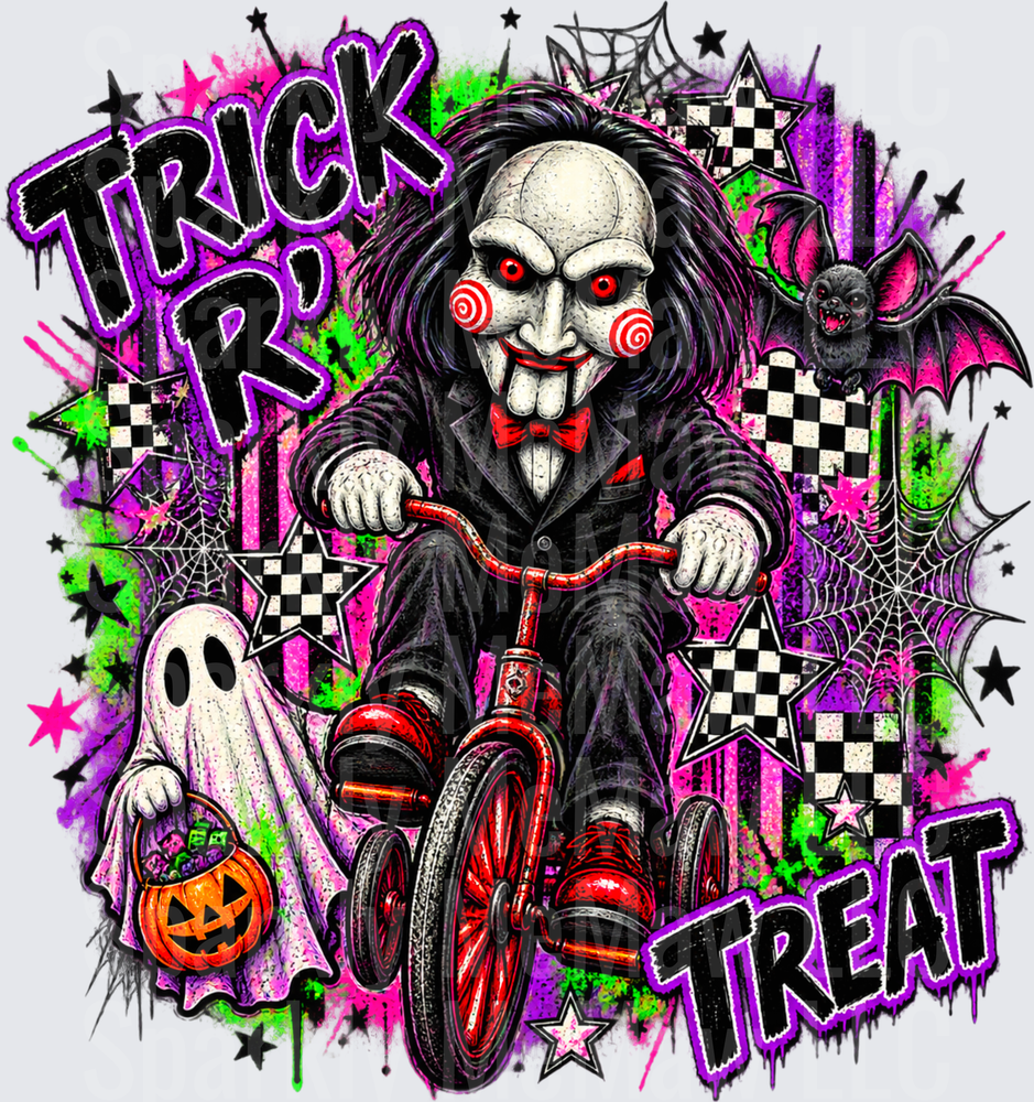 Billy the Puppet Trick R Treat Halloween this is a UV DTF Decal