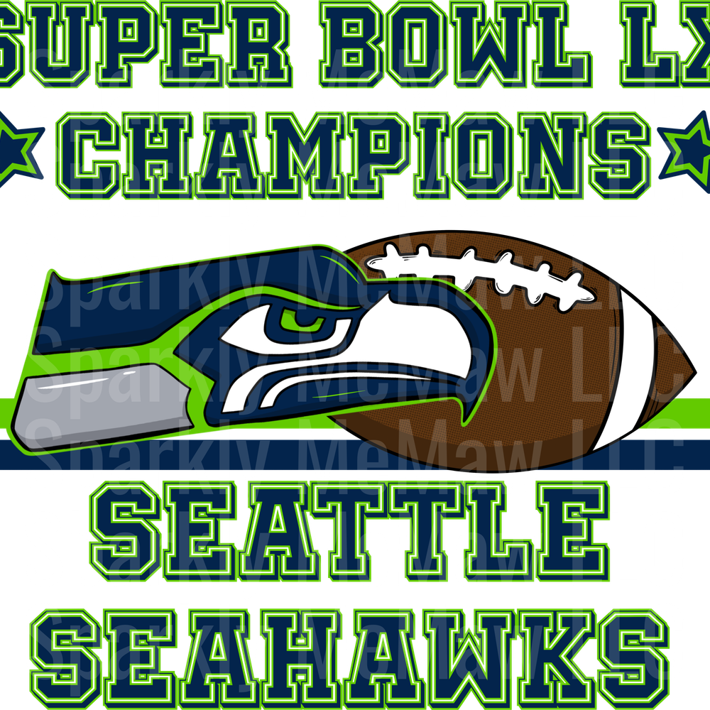 Seahawks champions 2 DTF Transfer (Fabrics)