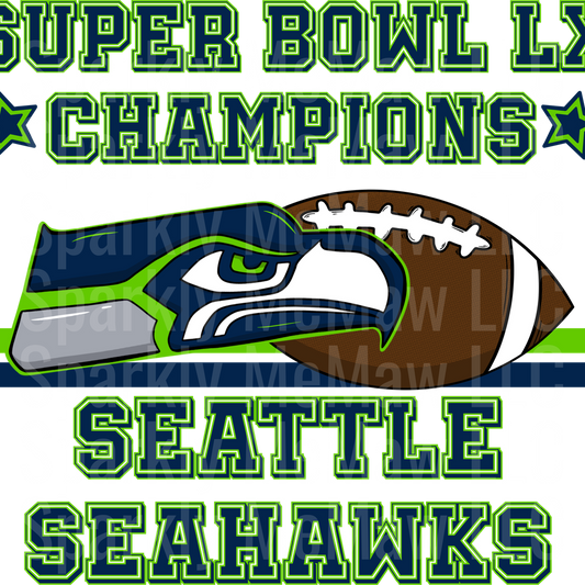 Seahawks champions 2 DTF Transfer (Fabrics)