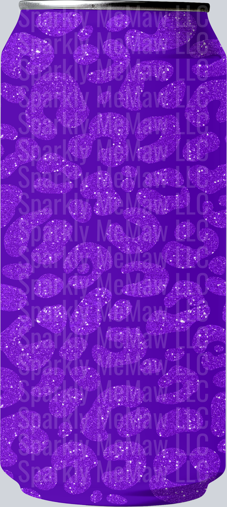 Purple Glitter Paisley Pattern UV DTF Decal