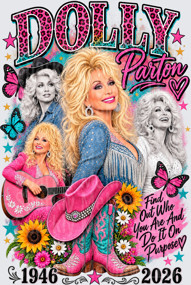 Dolly Parton Tribute 1946-2026 UV DTF Decal