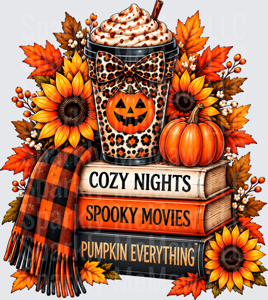 Cozy Nights Pumpkin Everything UV DTF Decal