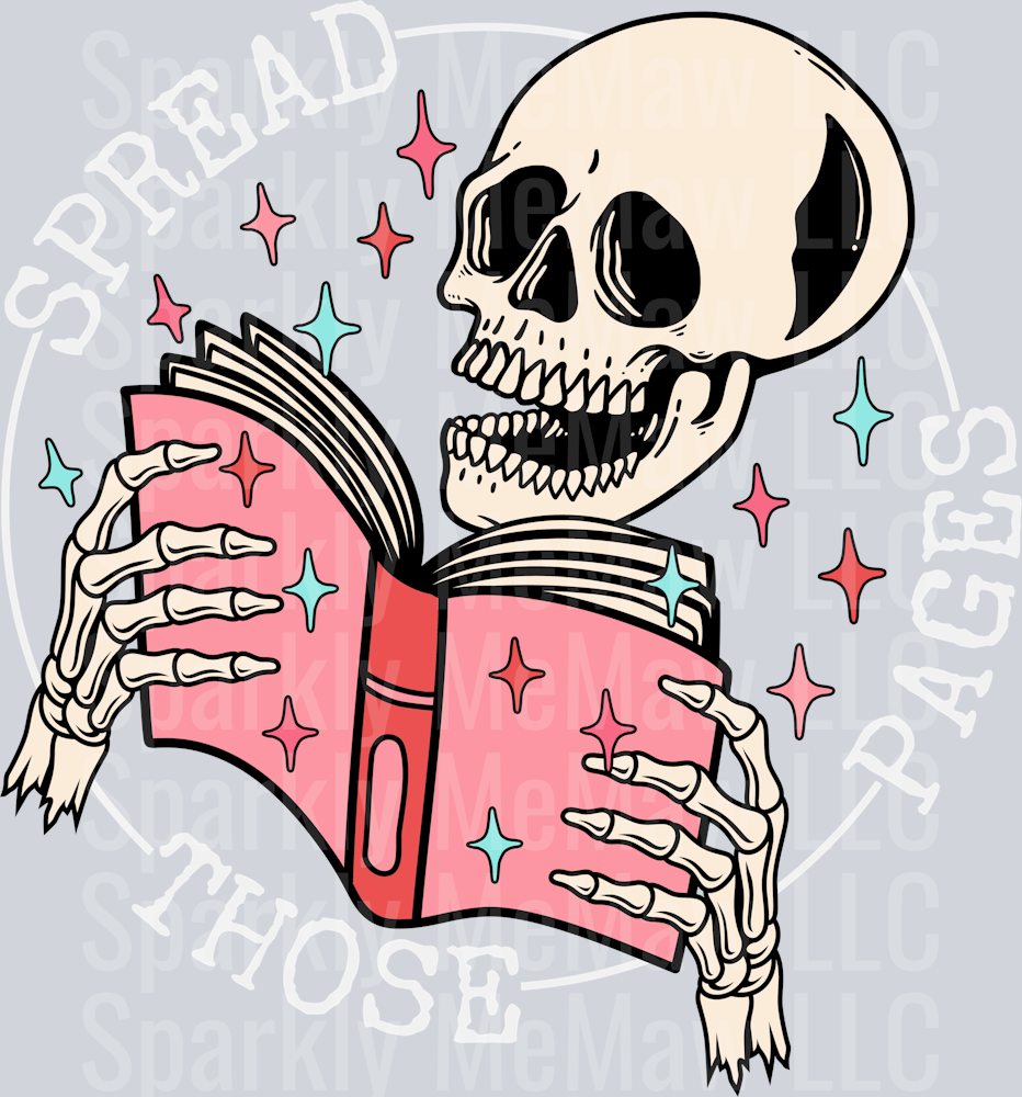 Spread Those Pages UV DTF Decal (white writing)