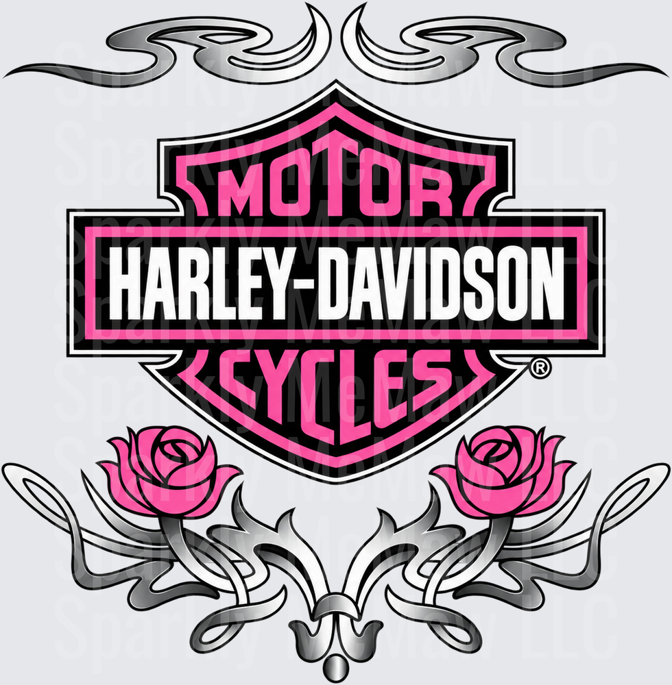 HDPink Roses Logo UV DTF Decal